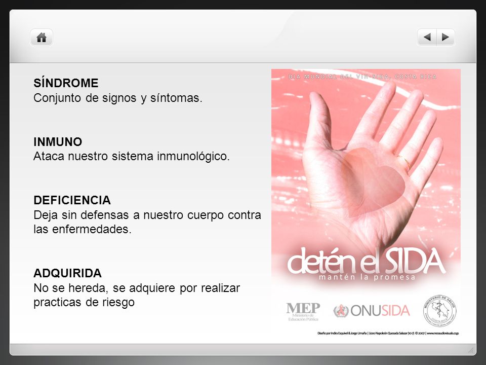 Signos y sintomas del vih Signos y sintomas del vih